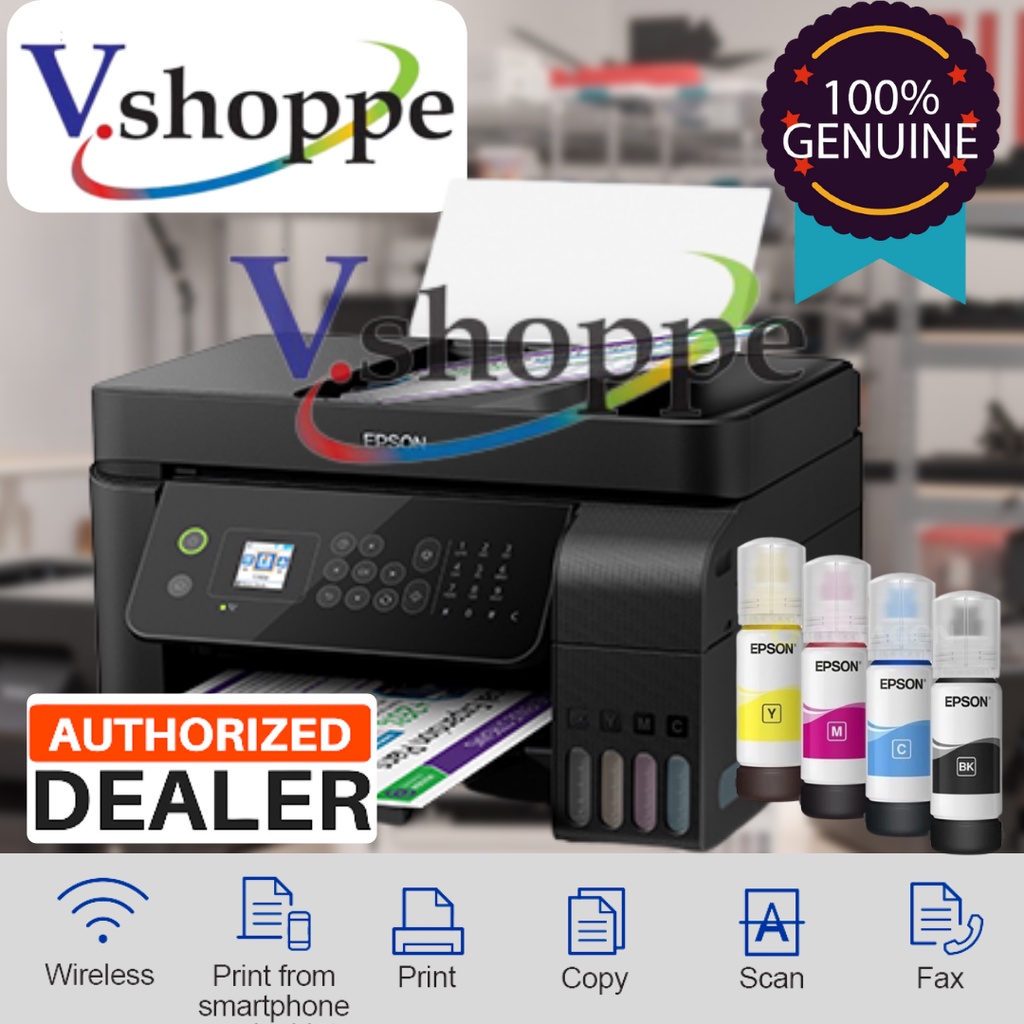 Epson L5190 Wifi Wireless Aio All In One Adf Ink Tank Continuous Ink Printer With 003 Ink Refill 2384
