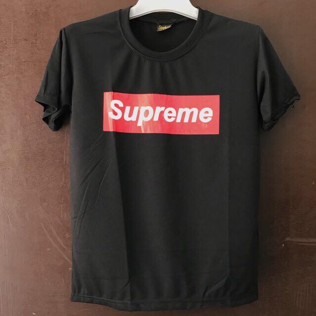 black and white supreme shirt