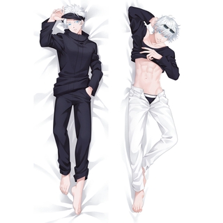 Anime Jujutsu Kaisen Pillowcase Gojo Satoru Plush Peach Skin Pillow