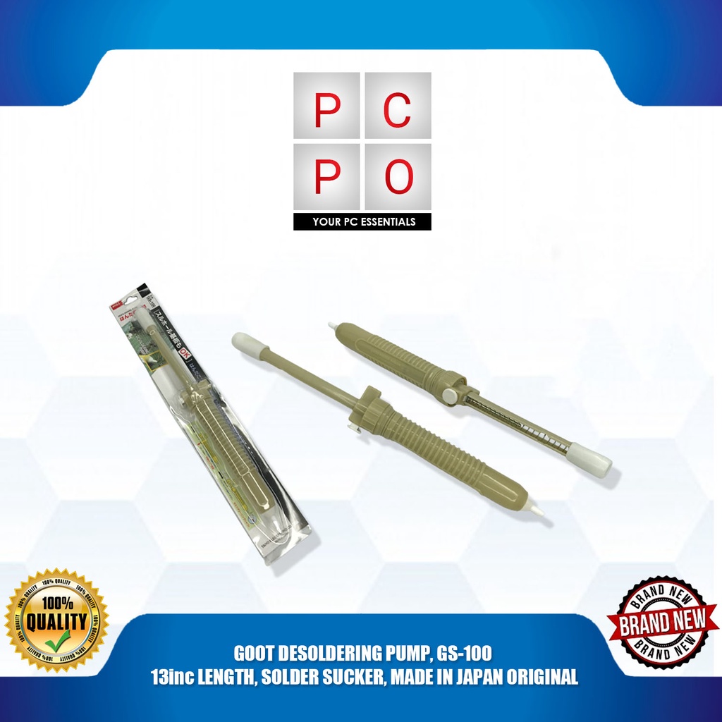 GOOT DESOLDERING PUMP, GS100 13inc LENGTH, SOLDER SUCKER, MADE IN