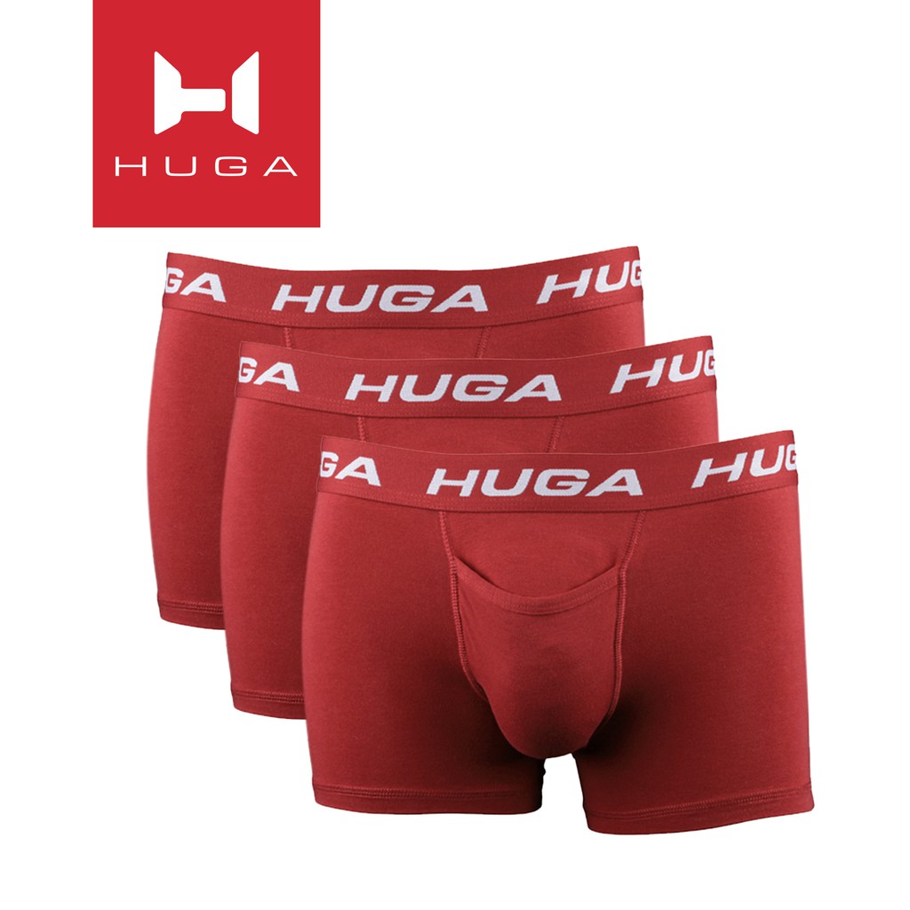 Huga Underwears 3 In 1 Mens Cotton Boxer Briefs With Fly System