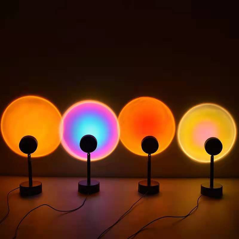 5 IN 1 Sunset Light 10 Colors Rainbow Lamp Sun Never Sets Projection