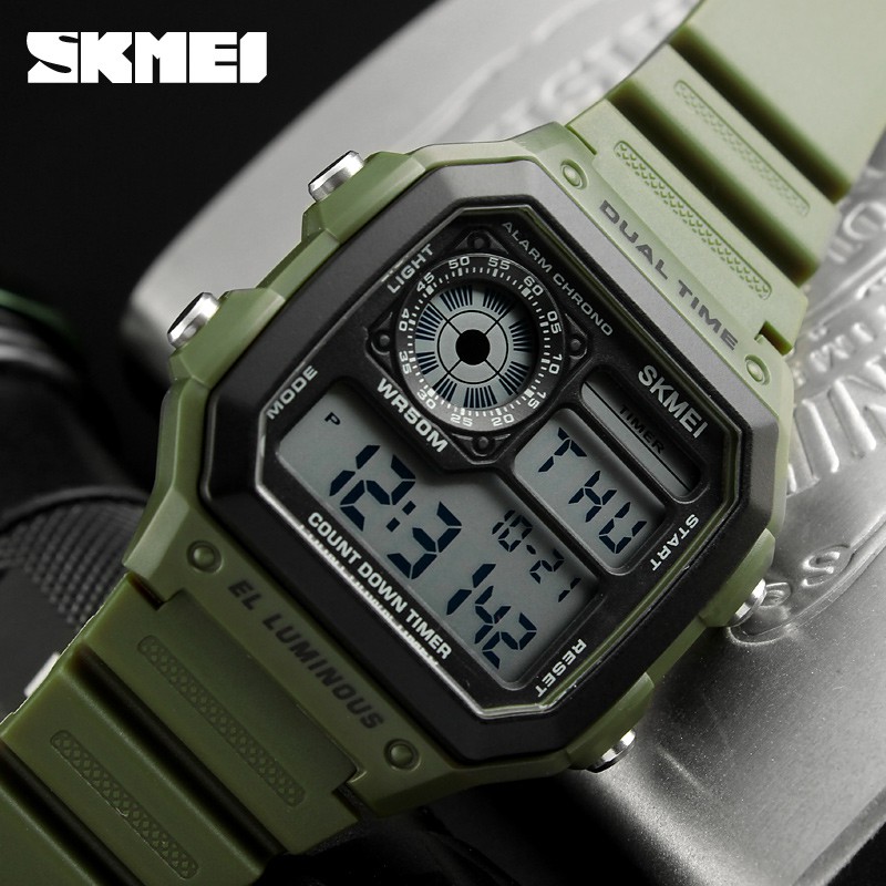 Skmei 1299 Casual Luxury Led Digital Sport Watch Waterproof For Men