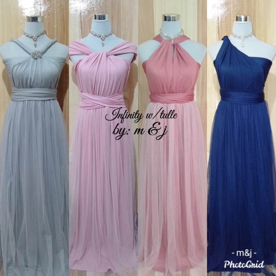 INFINITY DRESS WITH TULLE PREMIUM QUALITY | Shopee Philippines