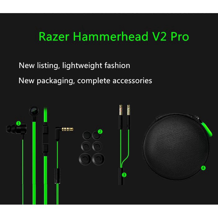Razer Hammerhead Pro V2 Headset Earphone Gaming Hammerhead Yue Shopee Philippines