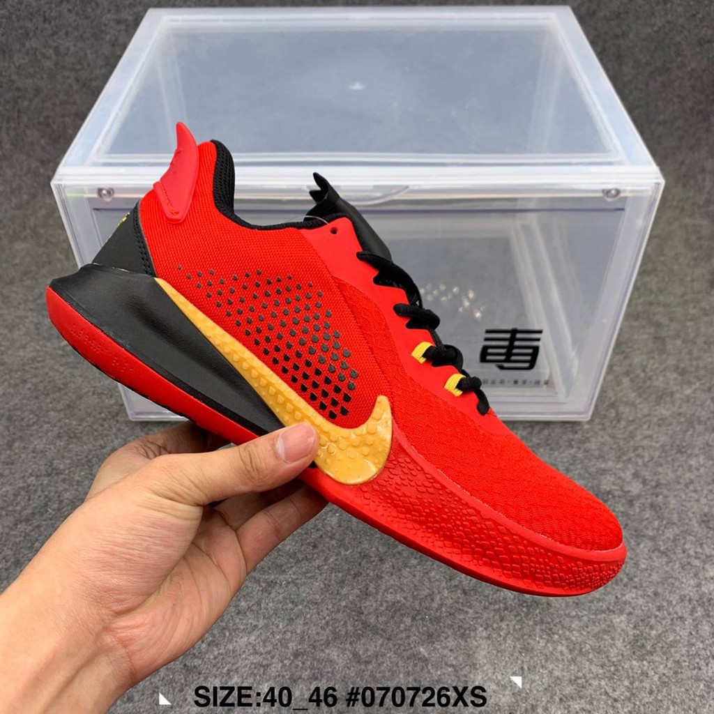 red and black kobe shoes