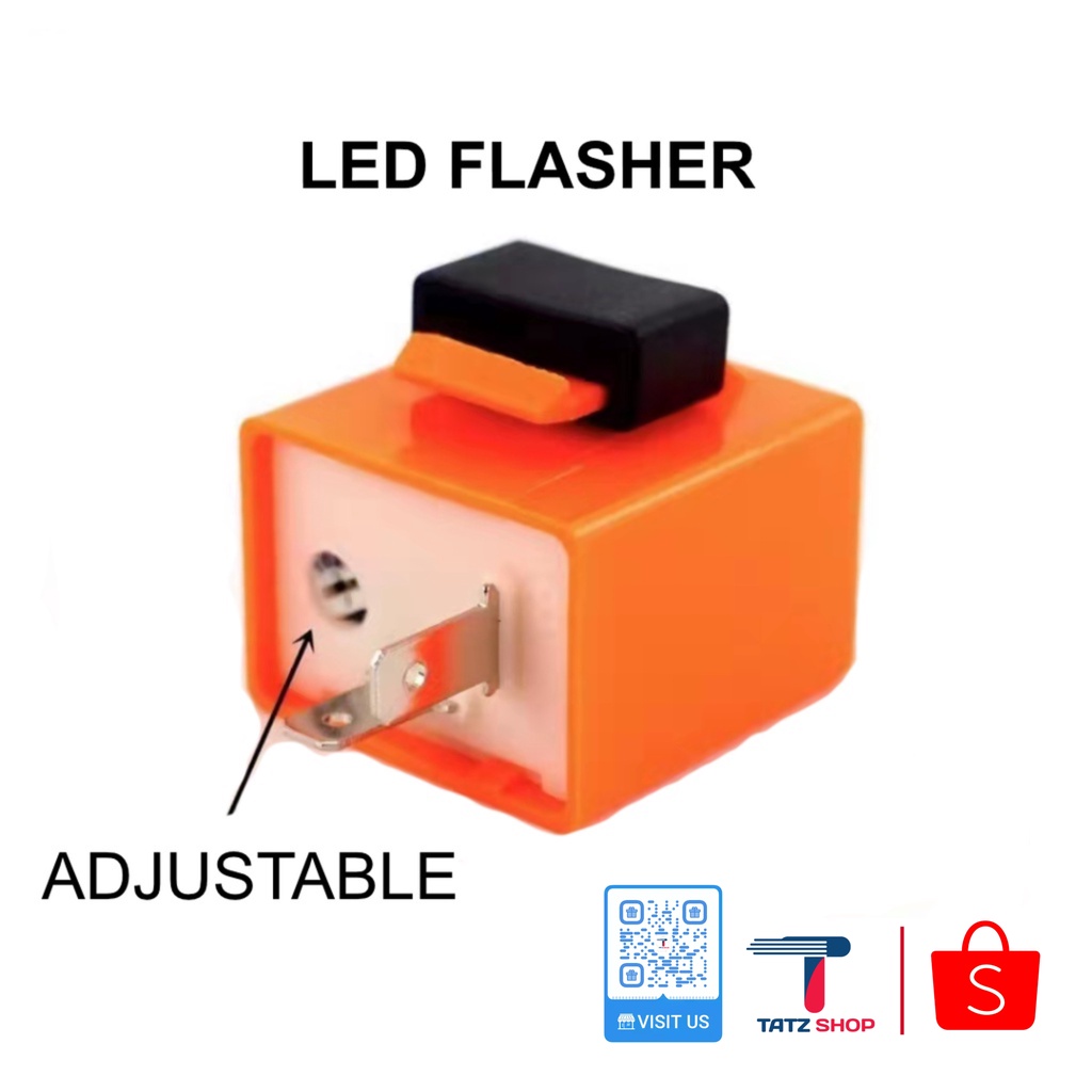 MOTOTIGER Led Signal Light Flasher Relay Adjustable Universal 12V