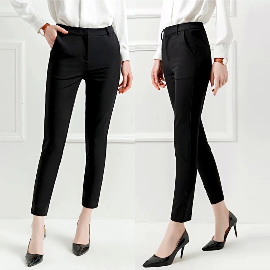 black trouser pants women's