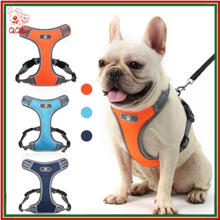 ♥♣♥ [QQ Le] New Style Pet Leash Mesh Breathable Big Dog Chest Strap Safety Vest Reflective Back Expl