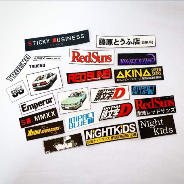 Initial D High Quality Laminated Vinyl Sticker Collection Shopee Philippines