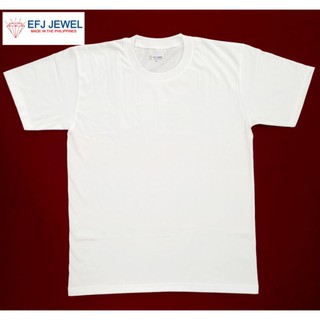 White T-shirt Round neck for Adult - EFJ JEWEL Brand ( Size XS to 3XL )