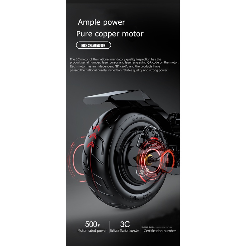 Foldable Electric Scooter Biker, Adult Electric Scooter  35km/h All Aluminum Alloy Mini Scooter - Image 3