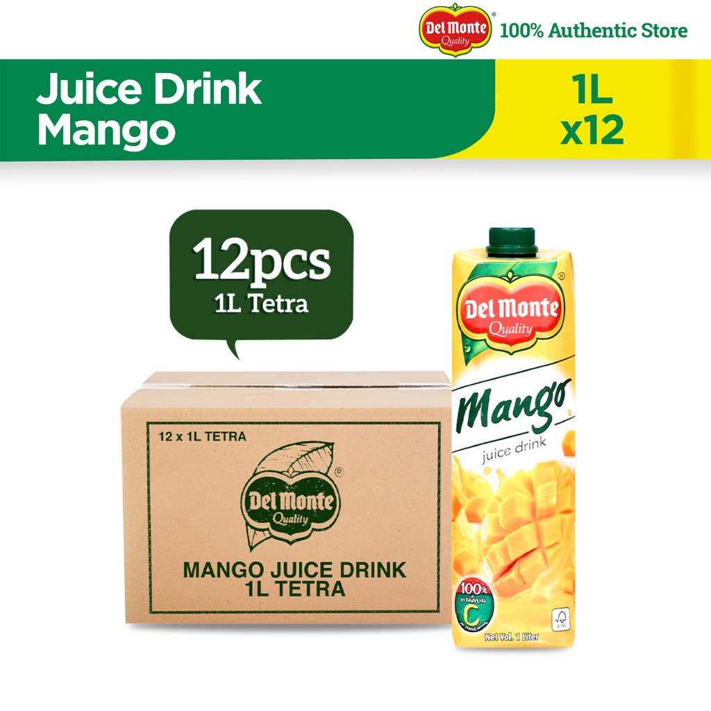 DEL MONTE Mango Juice Drink with Allnatural Sweetness 1L x 12
