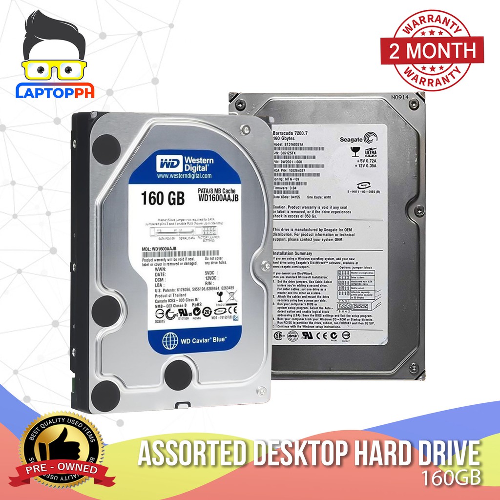 Desktop Hard Drive 160gb Assorted Brand Shopee Philippines