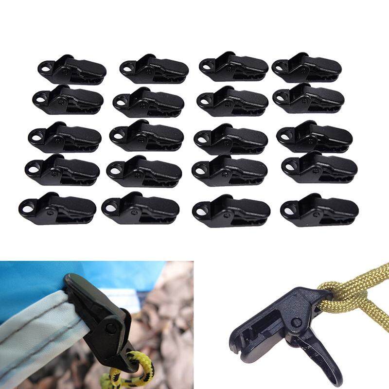 20pcs/Bag Plastic Tent Awning Clamp Tarp Hanger Clips For Outdoor