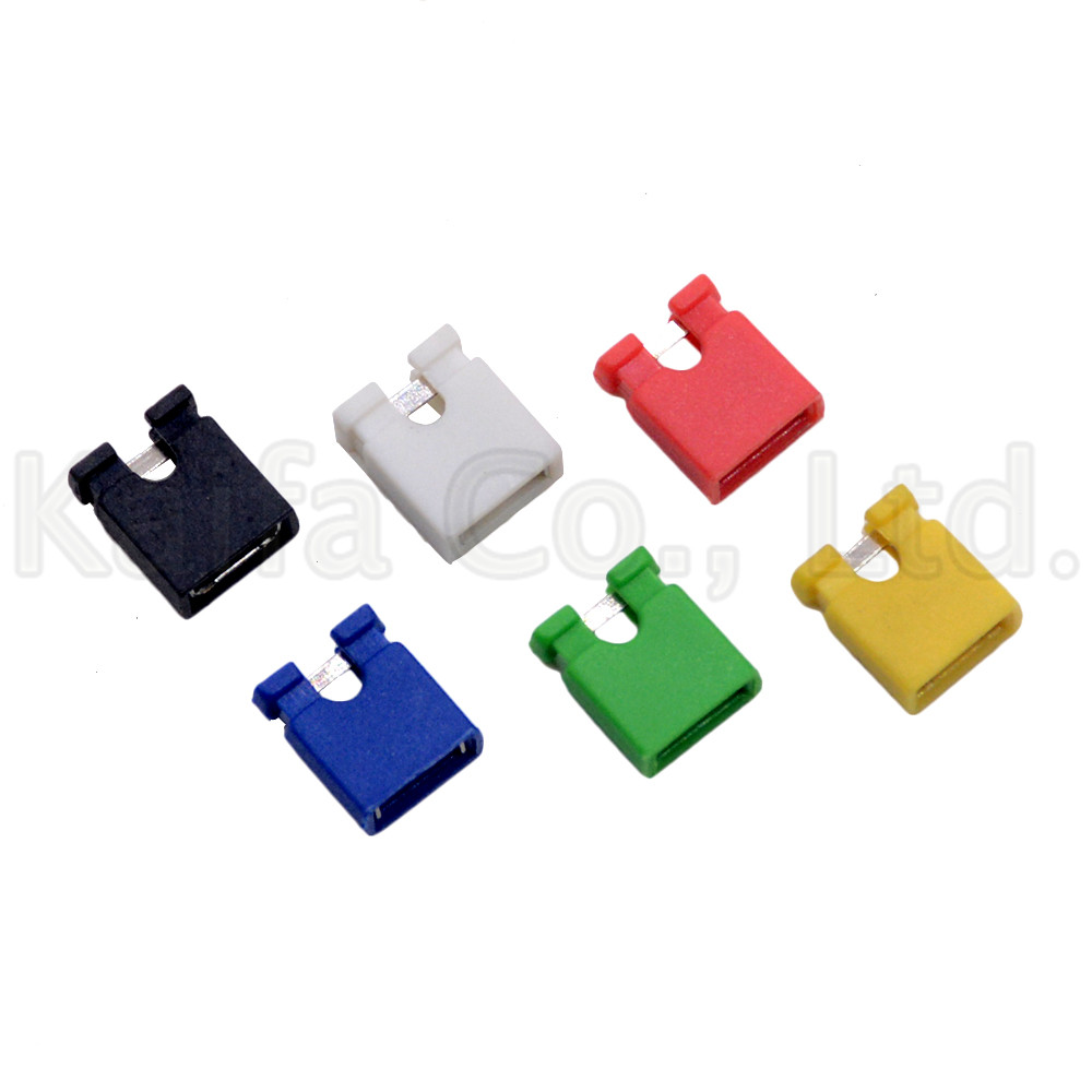 10pcs 2.54mm Pin Header Standard Computer Jumper Blocks Connector 3 1/2