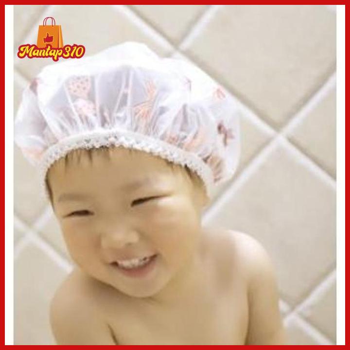 Mantap310 Long Hair Plastic Shower Cap duck Shower Cap Cartoon Character Cute Shower Cap