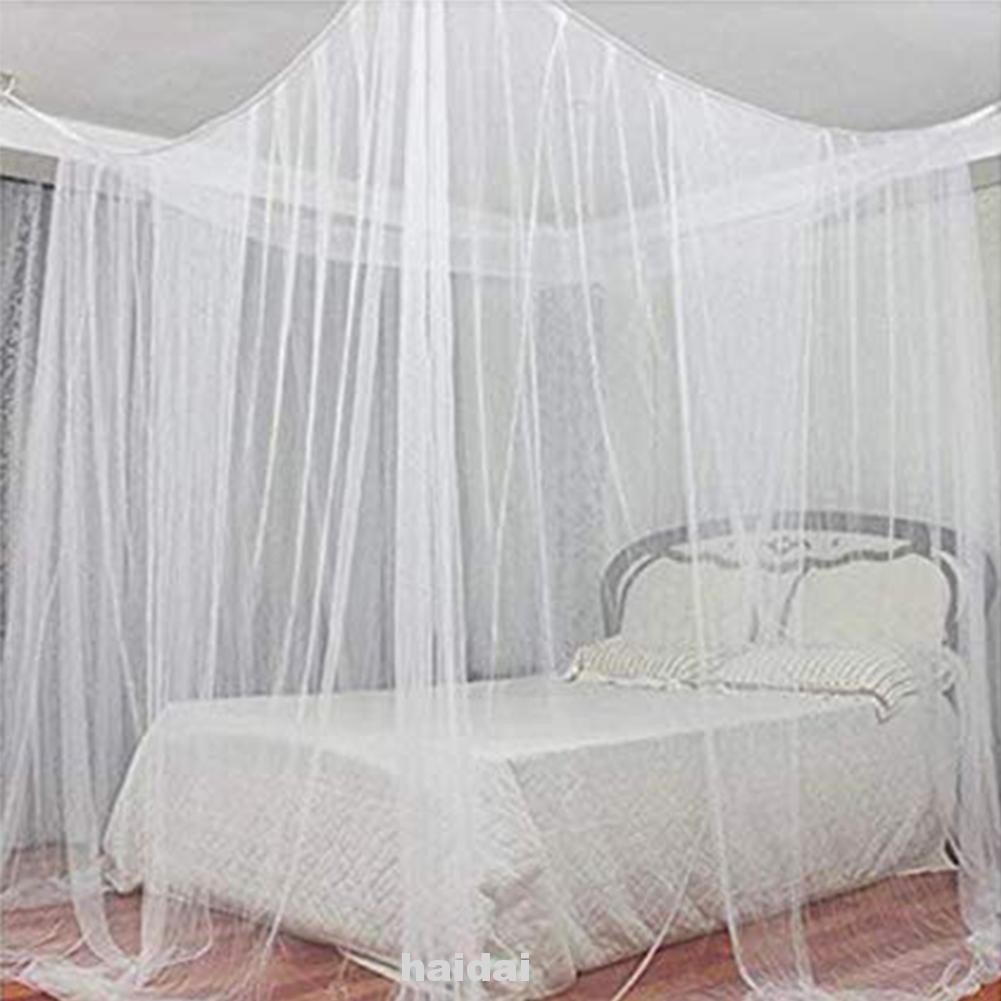 4 Corner Post Bed Canopy Mosquito Net Netting Black Full Queen King Size Shopee Philippines