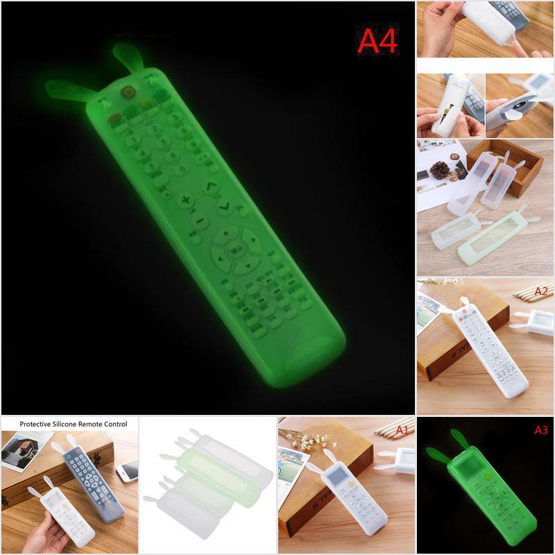 SKPH 1Pc silicone TV remote control dust cover storage bag protective holde