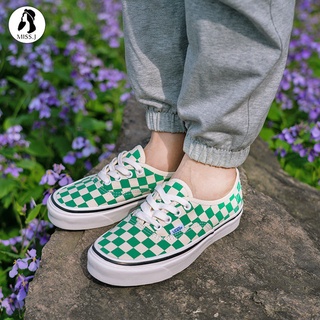 vans checkerboard mint green