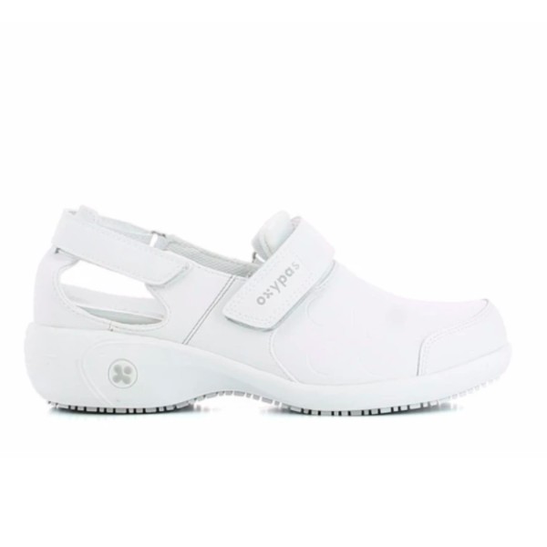 white clog heels