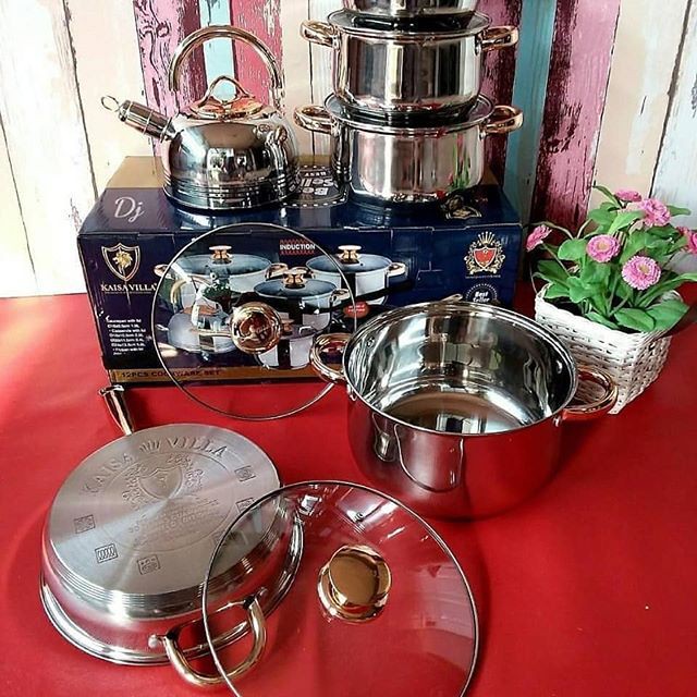 KST Kaisa Villa Stainless Induction Cookware Set (12pcs.) Shopee