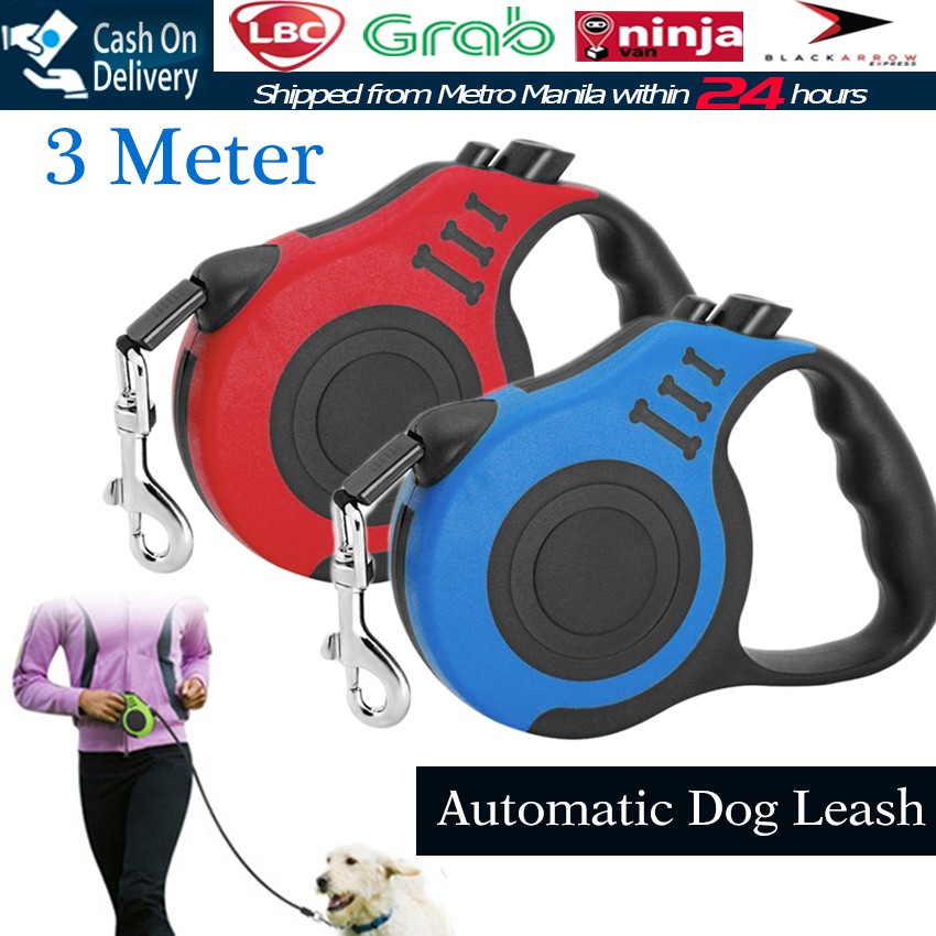 Automatic Retractable Dog Leash - Puppy Walking Lead, Comfort Grip, Up To 50lbs