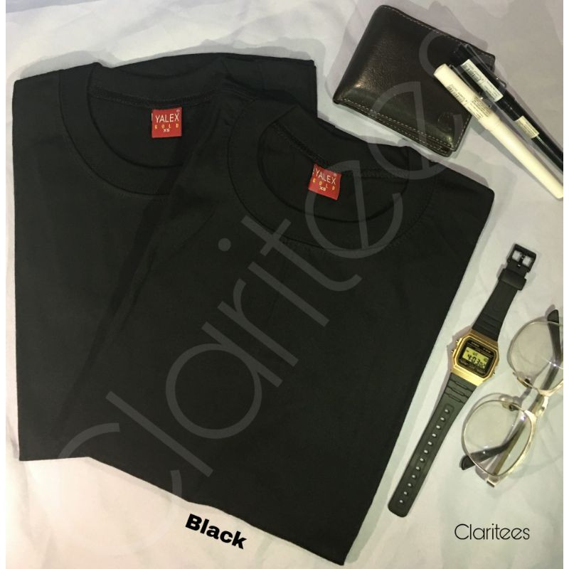YALEX Black | ROUNDNECK | Red Label | Plain Shirt | Shopee Philippines