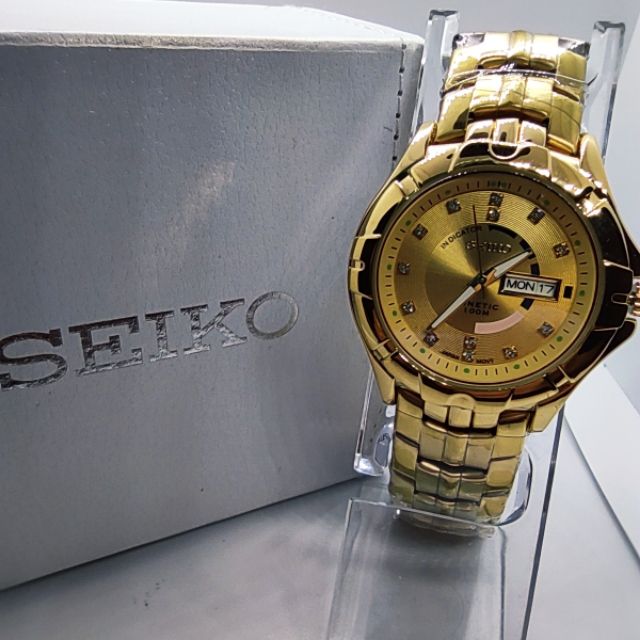 Seiko Mens Kinetic Watch Water Proof 100M Made in Japan | Shopee Philippines