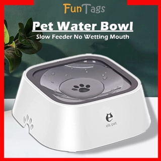 Pet Dog Water Bowl No Spill Dog Slow Water Feeder Bowl Dog water Drinker dispenser Automatic