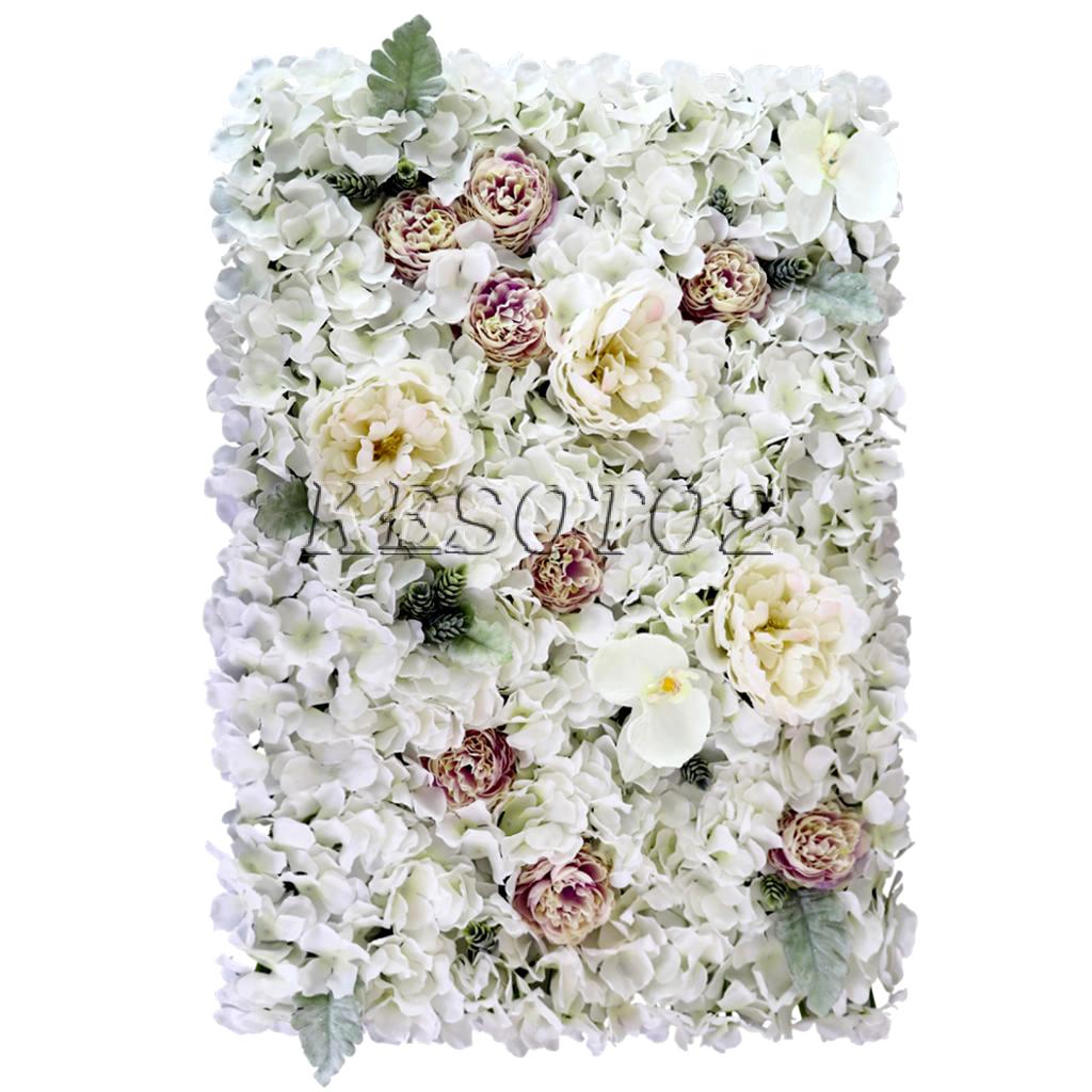 6pcs Artificial Silk Flower Wall Panels Wedding Background Floral