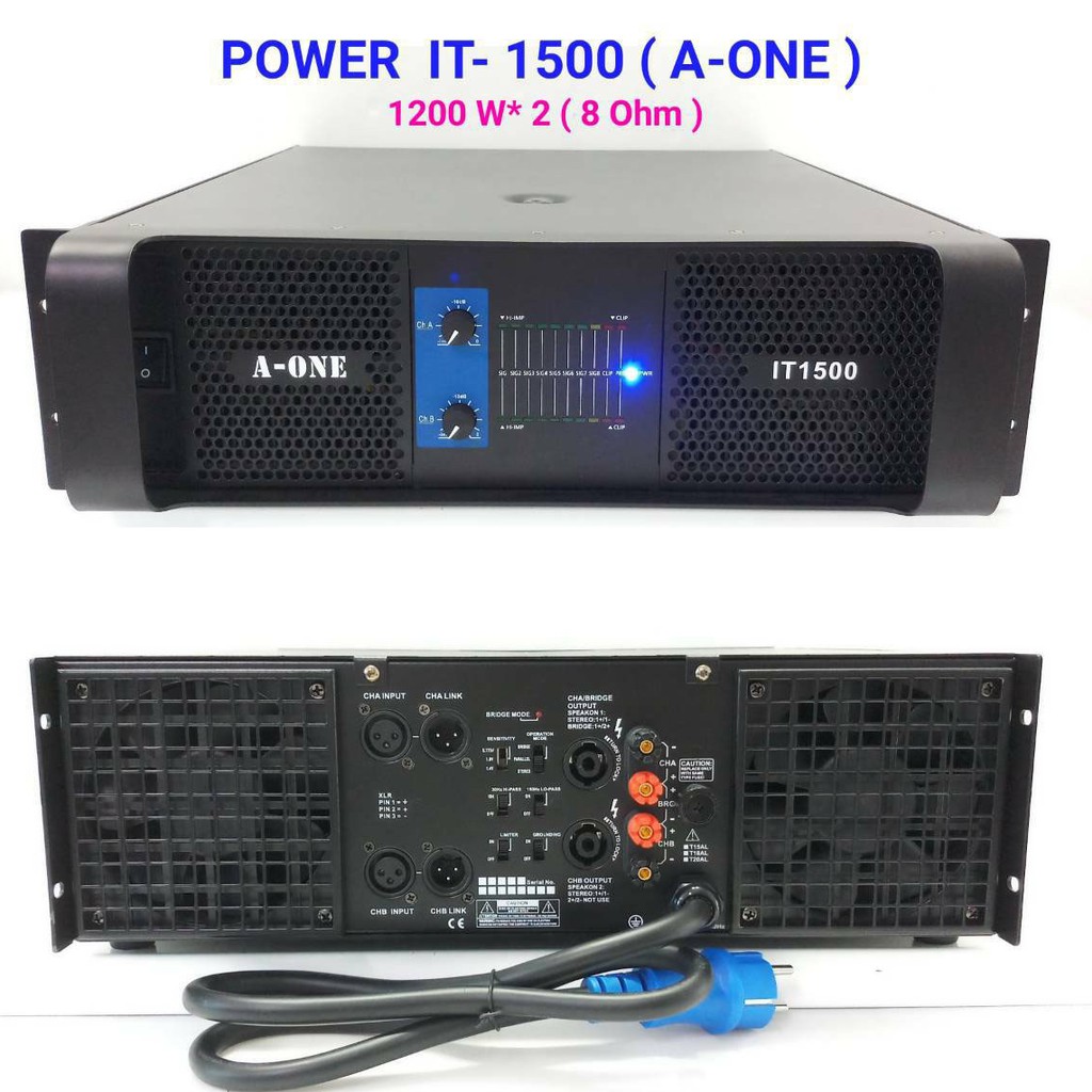 Power amplifier 2400 Watt Outdoor Amplifier RMS Model IT1500 Power A