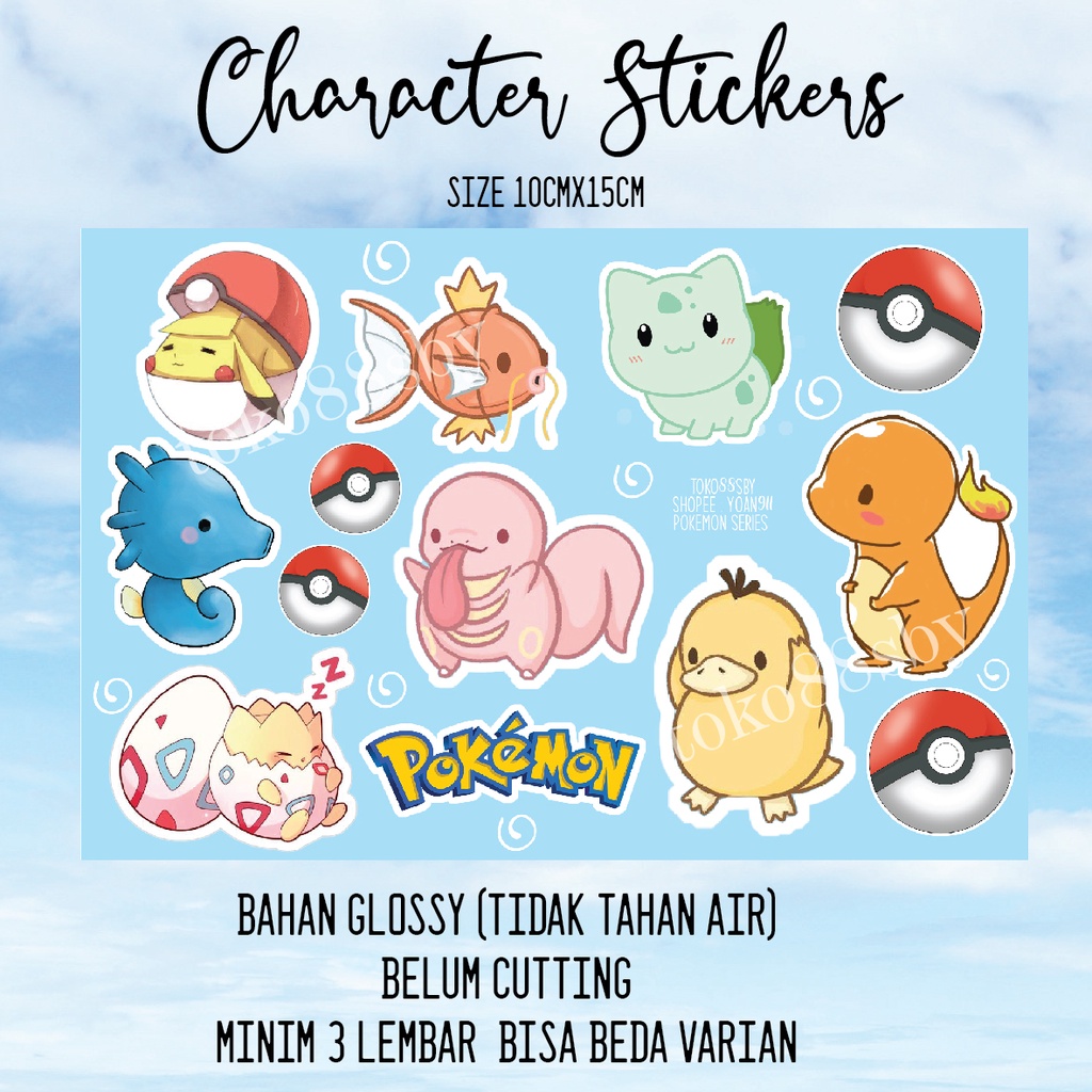 cheapest-sticker-sticker-pack-aesthetic-pokemon-pikachu-carmender