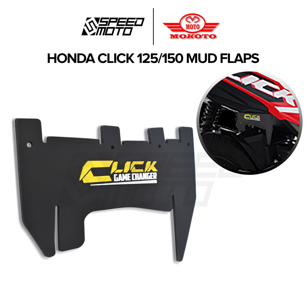 HONDA CLICK 125/150 V2 RUBBER MUD FLAPS COVER / CLICK GAME CHANGER MUD ...