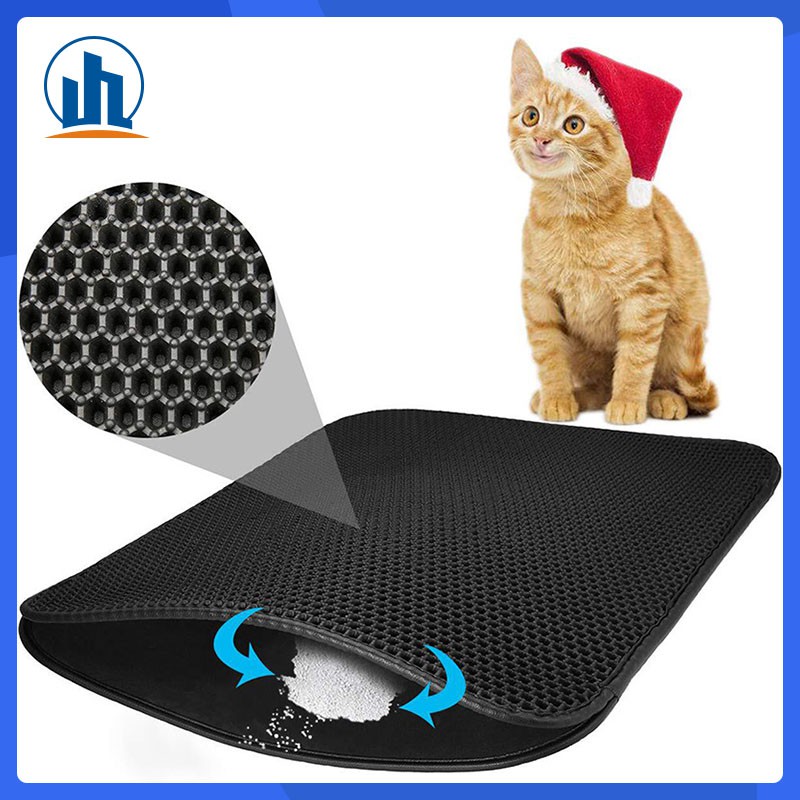 Waterproof Cat Litter Trapper Mat EVA Double Layer pet cat litter pad