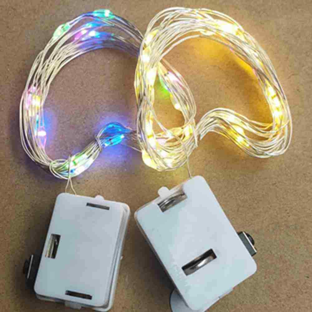 1/2M 10/20 Led Remote Control LED Copper Wire Lamp Decoration Small Holiday Light C4M5