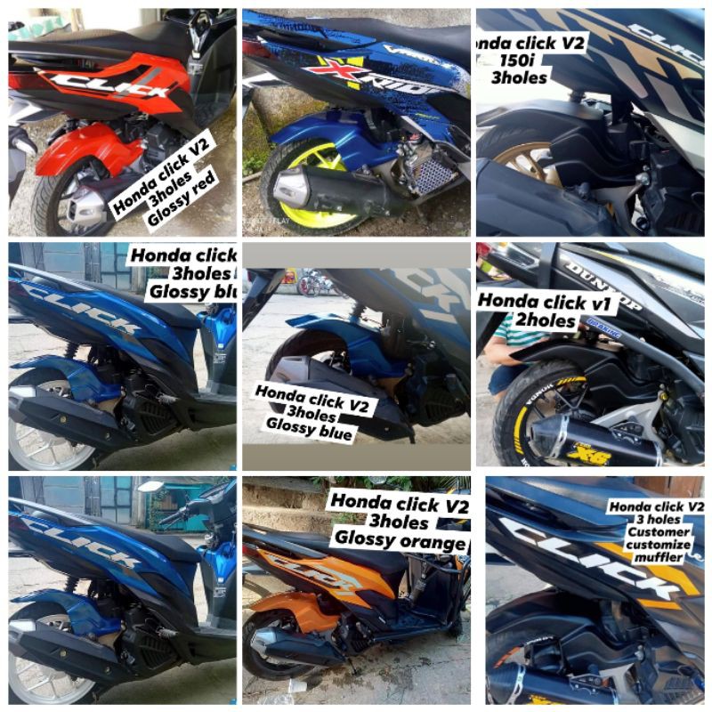Tire Hugger Honda Click 125i 150i V1 V2 V3 All Color Fiber Made Material With Freebies Shopee Philippines