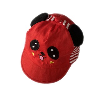 Fashion cute cartoon soft edge baby hat panda 4 color unisex #4