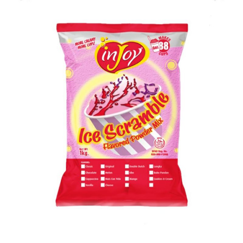 Injoy Ice Scramble Flavored Powder Mix 1kg Shopee Philippines