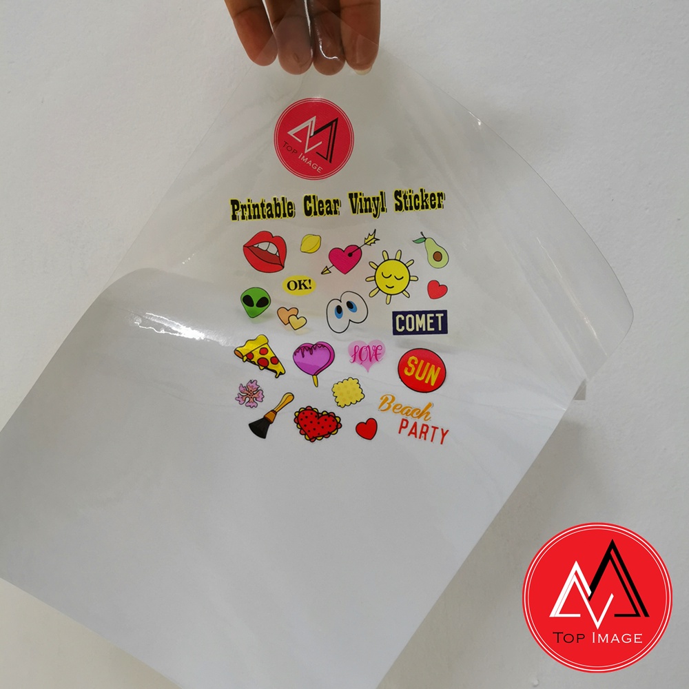 Printable Clear Vinyl Sticker A4 Transparent clear vinyl adhesive film