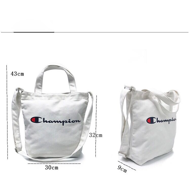 champion tote bag silver