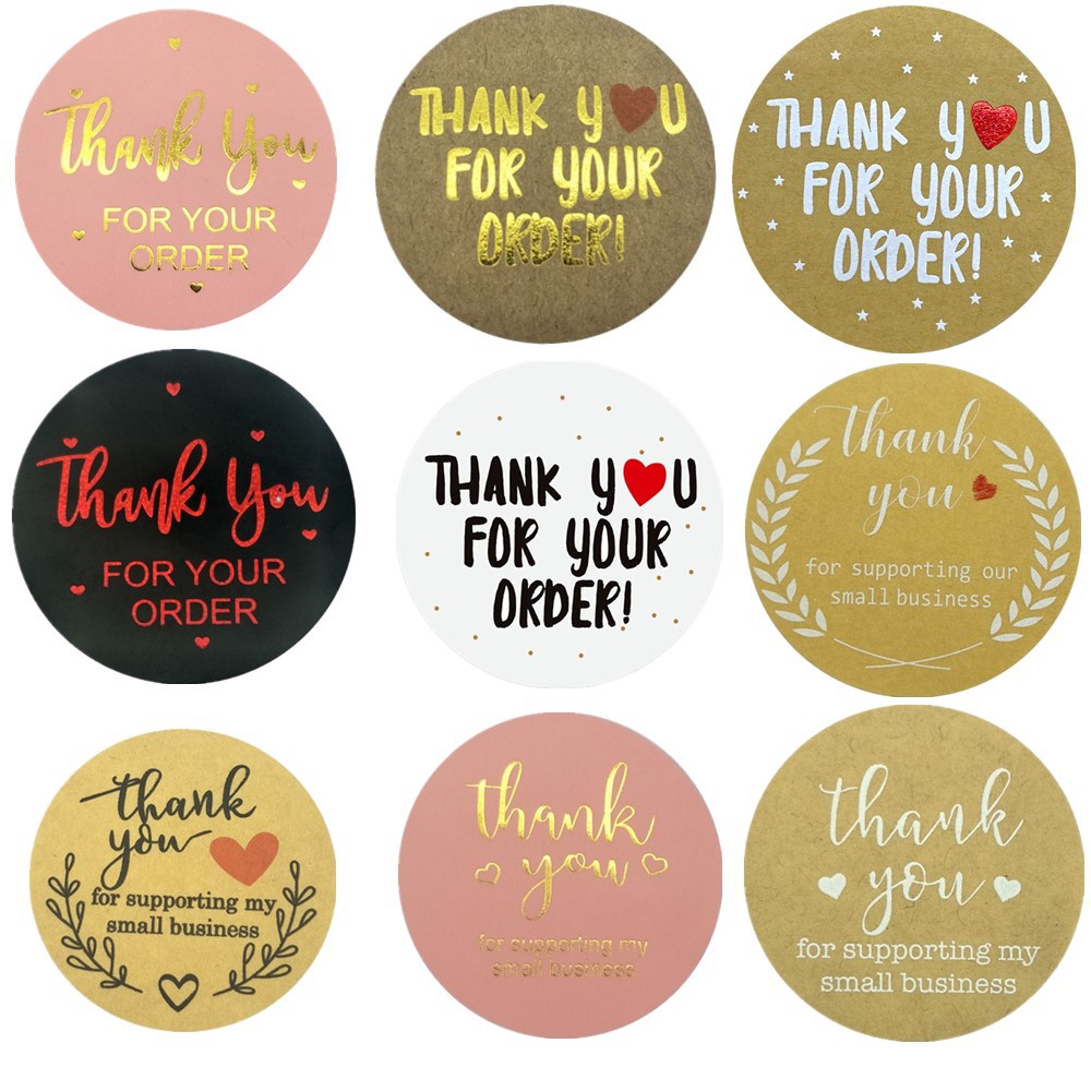 Thank You For Your Order Stickers Heart Thanks For Shopping Small Shop ...