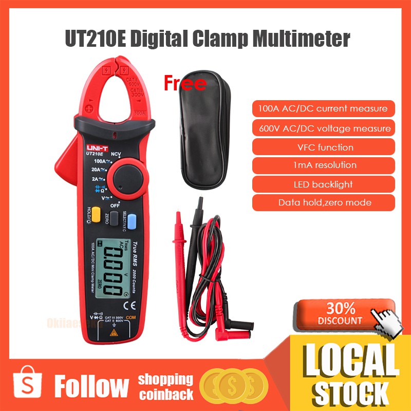 Unit ut210e digital clamp multimeter 2000 count vfc function true rms
