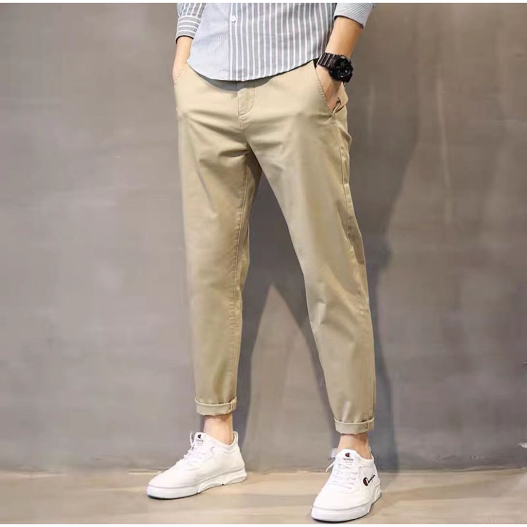 HUILISHI Chino Pants for Men Uniqlo Quality 4 Colors Cotton Soft ...