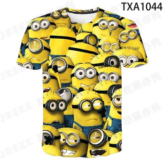 cartoon Anime  Despicable Me Minions  kids T-shirt  3d Print Casual Short Sleeve Tshirt girl Tops Cool O-neck boy child clothes Tops tees #6