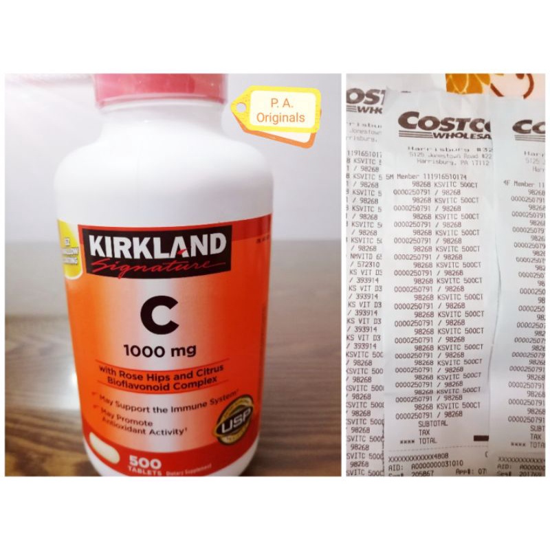 Kirkland Vitamin C Costco Usa 500 Tabs 1000 Mg Exp 5 24 6 24 7 24 8 24 9 24 10 24 11 24 Shopee Philippines