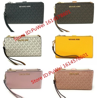 Authentic Michael Kors Wallet Ladies Double Zip Phone Wristlet Leather Wallet MK wallet for women #1