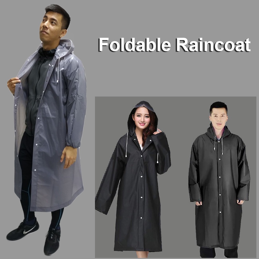 Thicken EVA Adults Raincoat for Men Women Waterproof Rain Coat