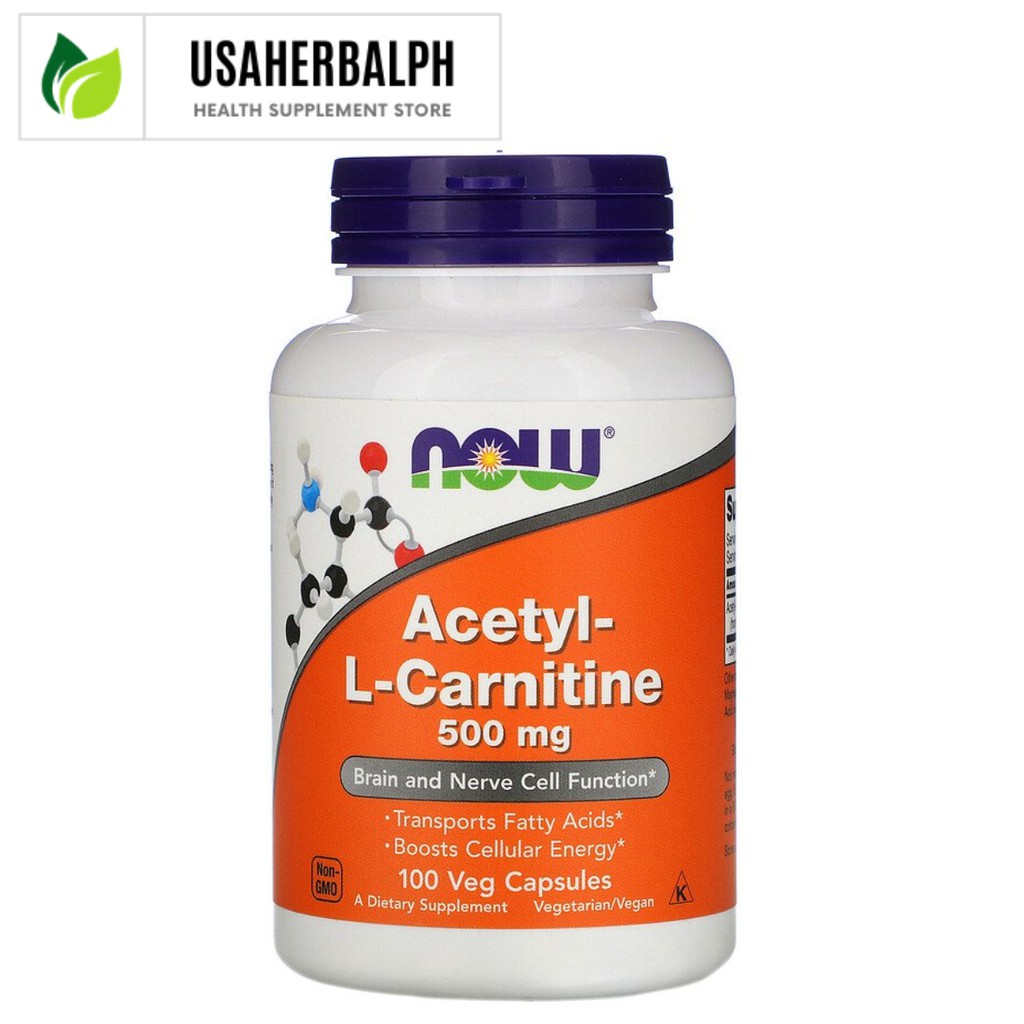 Now Foods, AcetylL Carnitine 500 mg, Amino Acid, Brain And Nerve Cell