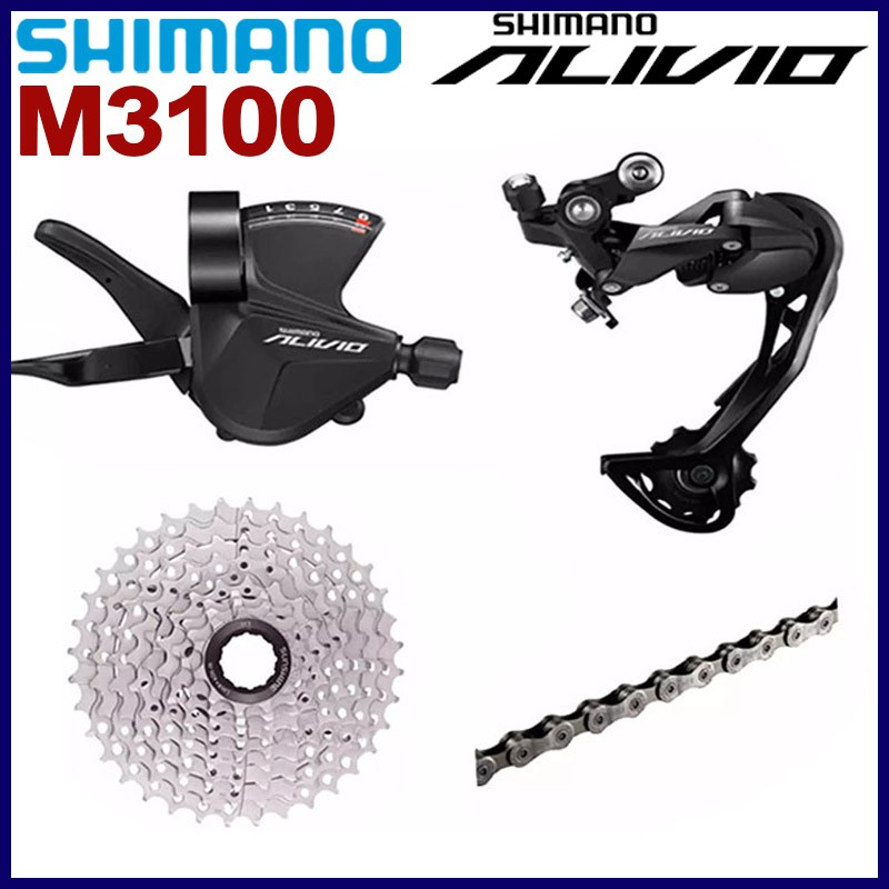Shimano Alivio M3100 9 Speed MTB Moutain Bike Groupset Rear Derailleur
